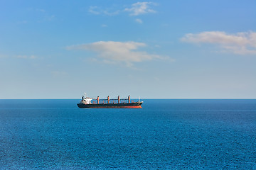 Image showing Dry-cargo Ship in the Sea