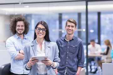 Image showing Portrait of a startup business team At A Meeting