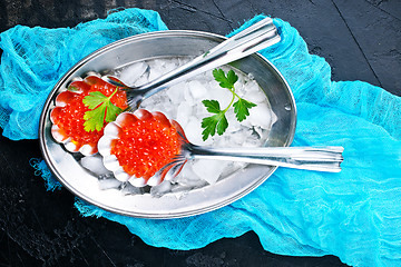 Image showing salmon caviar