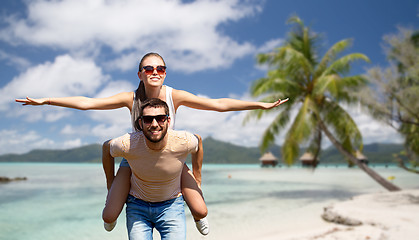 Image showing happy couple having fun in summer