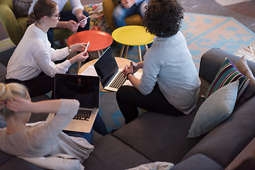 Image showing Startup Business Team At A Meeting at modern office building