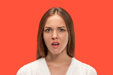 Image showing Annoyed young woman feeling frustrated with something. Human facial expressions, emotions and feelings.