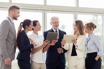 Image showing business people with tablet pc computers at office