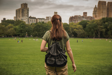 Image showing Beautiful woman on the Central Park