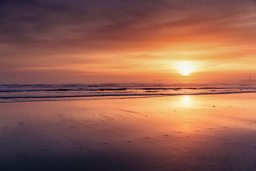Image showing Sunset beach
