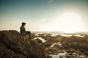 Image showing Alone in the beach