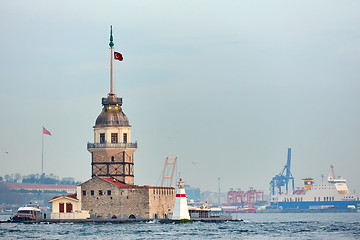 Image showing The Maidens Tower. Istanbul, Turkey