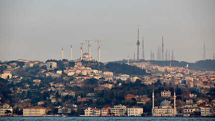 Image showing Istanbul Camlica Mosque or Camlica Tepesi Camii under construction. Camlica Mosque is the largest mosque in Asia Minor. Istanbul, Turkey.