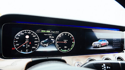 Image showing Luxury car dashboard