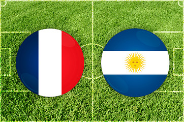 Image showing France vs Argentina football match