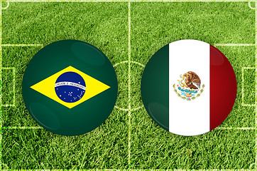 Image showing Brazil vs Mexico football match