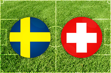Image showing Sweden vs Switzerland football match
