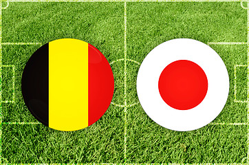 Image showing Belgium vs Japan football match