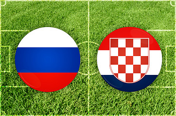 Image showing Russia vs Croatia football match