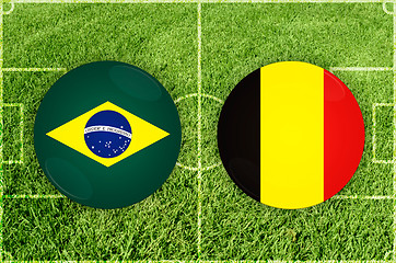 Image showing Brazil vs Belgium football match