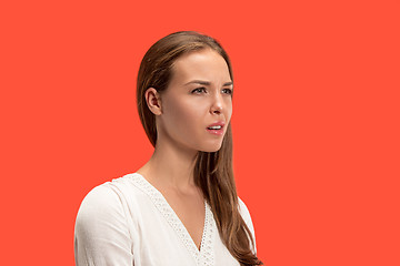 Image showing Annoyed young woman feeling frustrated with something. Human facial expressions, emotions and feelings.