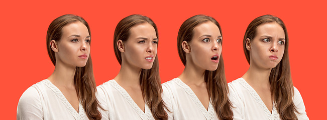 Image showing Annoyed young woman feeling frustrated with something. Human facial expressions, emotions and feelings.