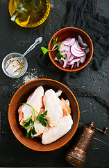 Image showing raw chicken wings