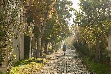 Image showing Old Istanbul street on a sunny day