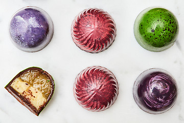 Image showing Set of various hand-made candies