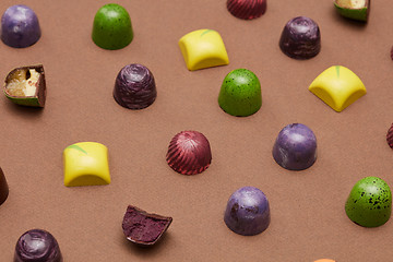 Image showing Colorful pattern of candies