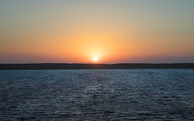 Image showing Beautiful sunset over the horizon