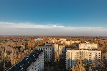 Image showing Abandoned Cityscape in Pripyat, Chernobyl Exclusion Zone 2019