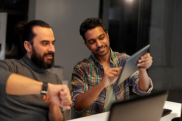 Image showing creative team with tablet pc working at office