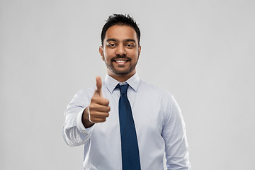 Image showing indian businessman showing thumbs up