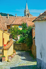 Image showing Street in Sighisoara