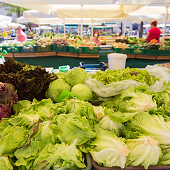 Image showing Vegetable market stall.