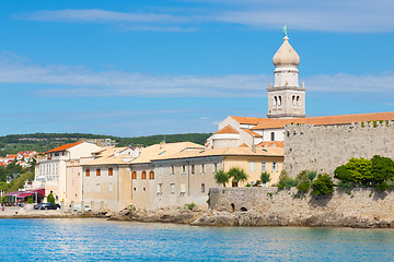 Image showing Panoramic view of Krk town, Mediterranean, Croatia, Europe