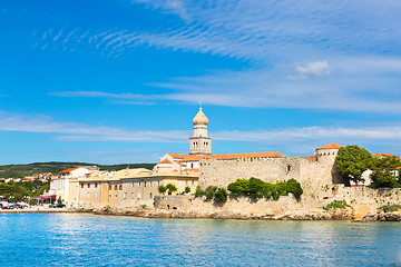 Image showing Panoramic view of Krk town, Mediterranean, Croatia, Europe