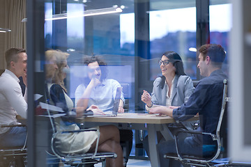 Image showing Startup Business Team At A Meeting at modern office building