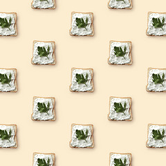 Image showing sandwiches with butter and parsley