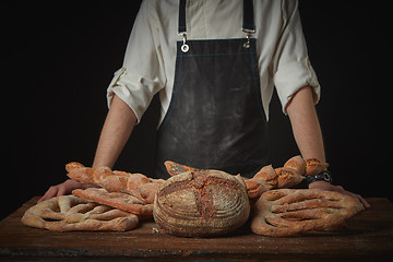 Image showing Fresh bread on the table