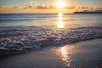 Image showing Colorful sunset over the sea