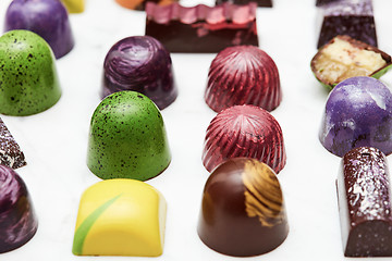 Image showing Colorful chocolate candies