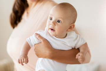 Image showing close up of mother with little baby boy at home