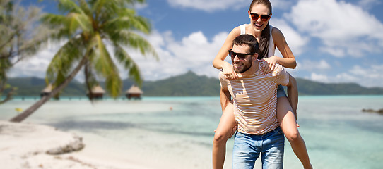 Image showing happy couple having fun in summer