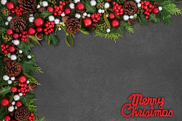 Image showing Merry Christmas Background Border