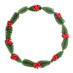 Image showing Holly and Fir Wreath 