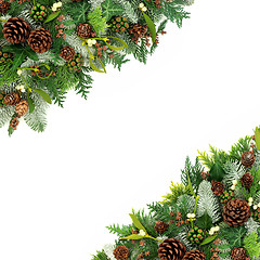 Image showing Winter and Christmas Background Border 