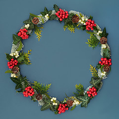 Image showing Natural Winter and Christmas Wreath