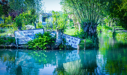 Image showing Signs in the marshland of Bourges