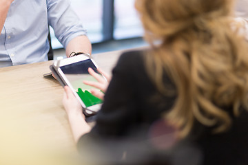 Image showing Businesswoman using tablet