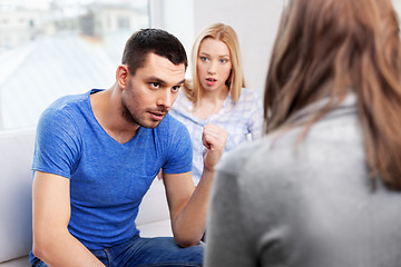 Image showing couple with problem at family psychologist office