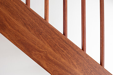 Image showing Wooden stairs in a dutch house