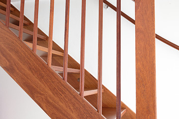 Image showing Wooden stairs in a dutch house