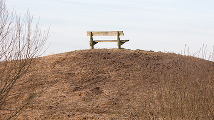 Image showing Wooden bench in a public park